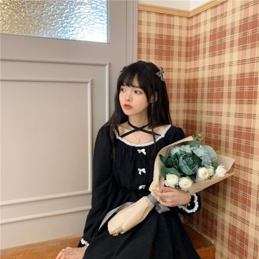 Enigmatic Japanese Lolita Gothic Class Dress