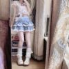 Fluffy Pretty Princess Lolita Cottage Mini Skirt